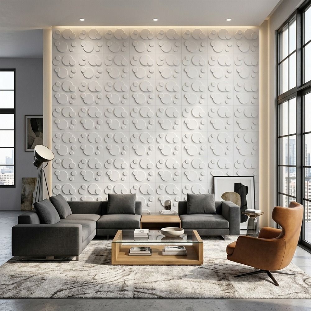 Wit 3D-wandpaneel 50*50cm met  - Pvc Panel Background recensie en prijs